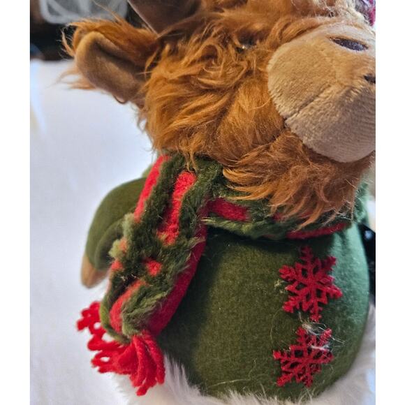 Set of 2 Christmas Highland  Cows Bucket Bobble Decor Holiday 16.5 Tall NEW - Picture 8 of 10